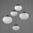 ET2 Lighting Nimbus 5-Light LED Pendant, Black/White Cirrus