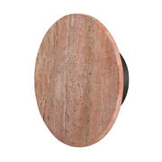 ET2 Discus 10in 1-Light Outdoor Wall Sconce | Modern Rosso Laterite and Gunmetal Stone | Entryway & Patio | 10.25 x 10.25 x 3 in | Model E14353-RLGM
