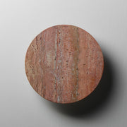 ET2 Discus 10in 1-Light Outdoor Wall Sconce | Modern Rosso Laterite and Gunmetal Stone | Entryway & Patio | 10.25 x 10.25 x 3 in | Model E14353-RLGM