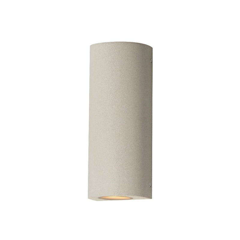 ET2 Lighting Pilar 2Lt LED Outdoor Cylinder Wall Sconce, Sandstone