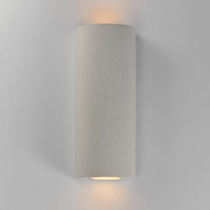 ET2 Lighting Pilar 2Lt LED Outdoor Cylinder Wall Sconce, Sandstone