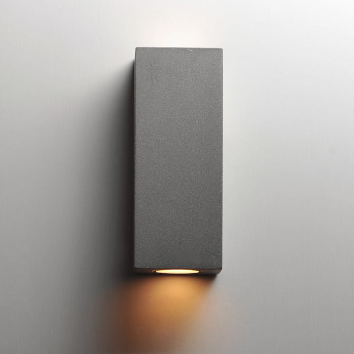 ET2 Lighting Pilar 2 Light LED Outdoor Wall Sconce, Greystone