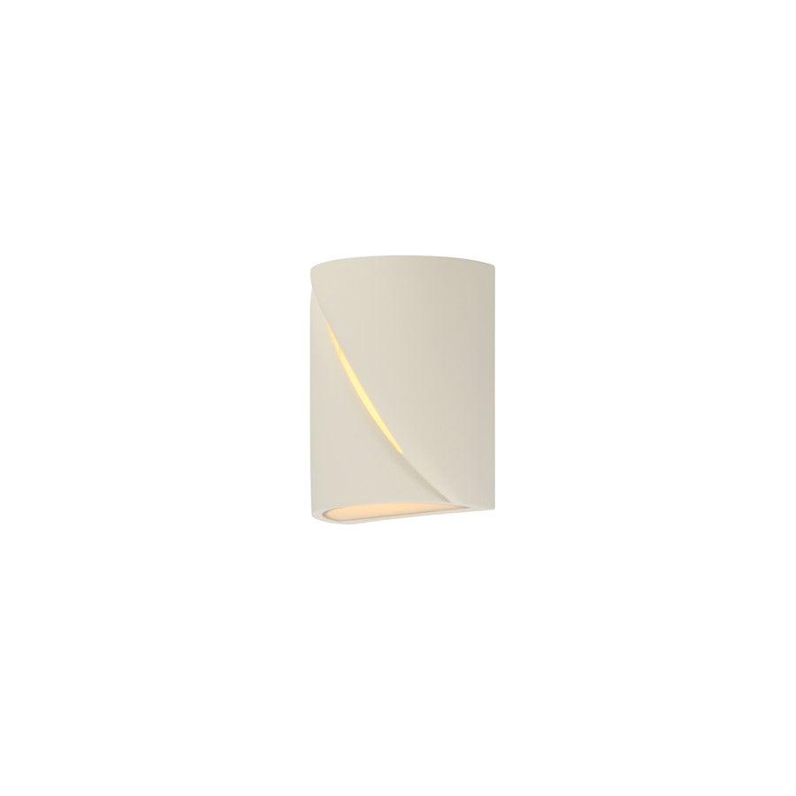 ET2 Lighting Puff 1 Light 8" LED Outdoor Wall Sconce, Chaulk White - E14390-CHK