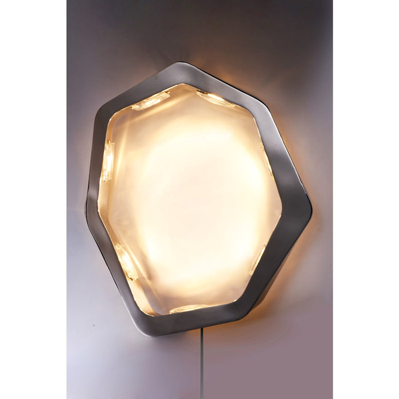 ET2 Lighting Boulder-Wall Sconce, Polished Chrome