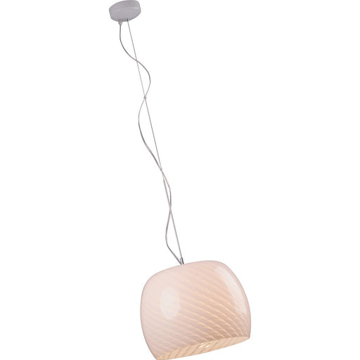 ET2 Lighting Ripple 1 Light Pendant, White Ripple - E20150-13