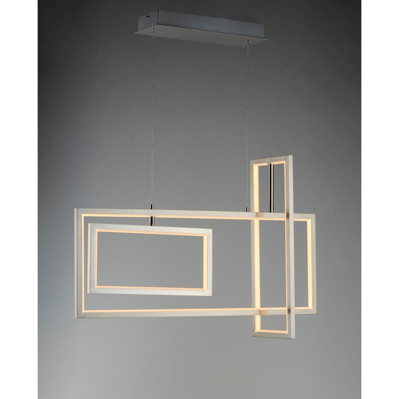ET2 Lighting Link LED 3-Light Pendant, Satin Nickel