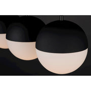 ET2 Lighting Half Moon Large LED 3-Light Pendant, Black