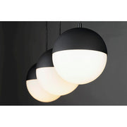 ET2 Lighting Half Moon Large LED 3-Light Pendant, Black