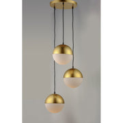 ET2 Lighting Half Moon LED 3-Light Small Pendant, Metallic Gold