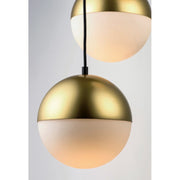 ET2 Lighting Half Moon LED 3-Light Small Pendant, Metallic Gold