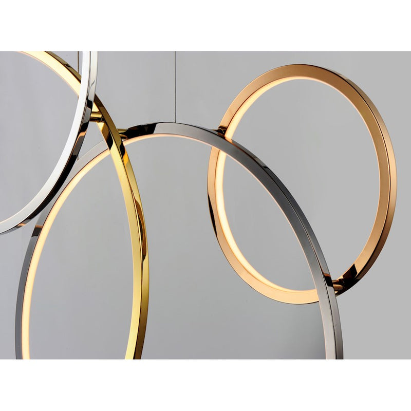 ET2 Lighting Union 5 Light Pendant, Multi-Plated