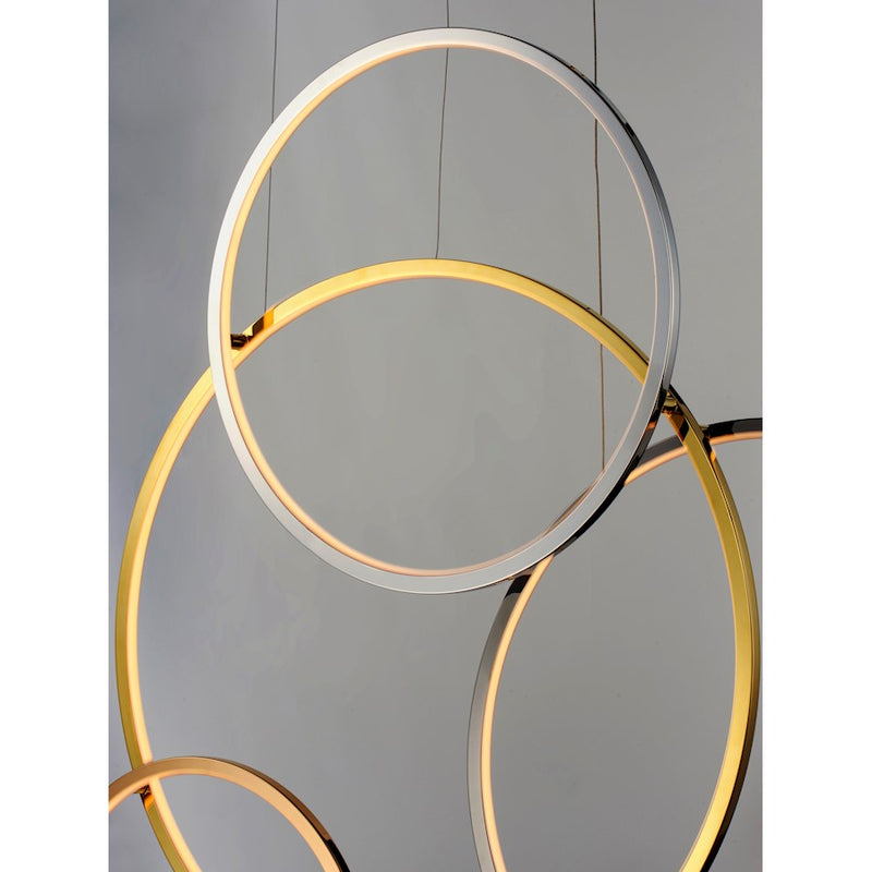 ET2 Lighting Union 5 Light Pendant, Multi-Plated