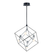 ET2 Lighting Ion 4-Light LED Pendant, Black/Polished Chrome
