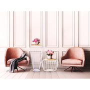 ET2 Lighting Cage 15' Floor Lamp, White and Navaho White