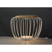 ET2 Lighting Cage 15' Floor Lamp, White and Navaho White