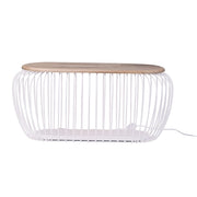 ET2 Lighting Cage-Floor Lamp, 9W, White/Navaho White