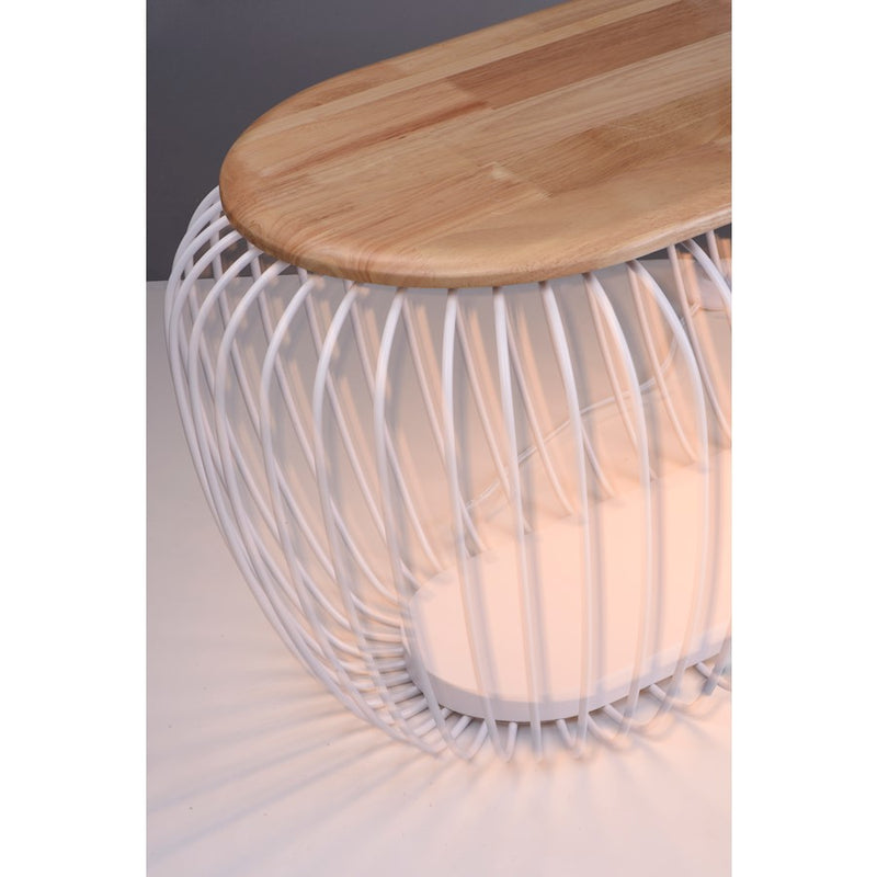 ET2 Lighting Cage-Floor Lamp, 9W, White/Navaho White