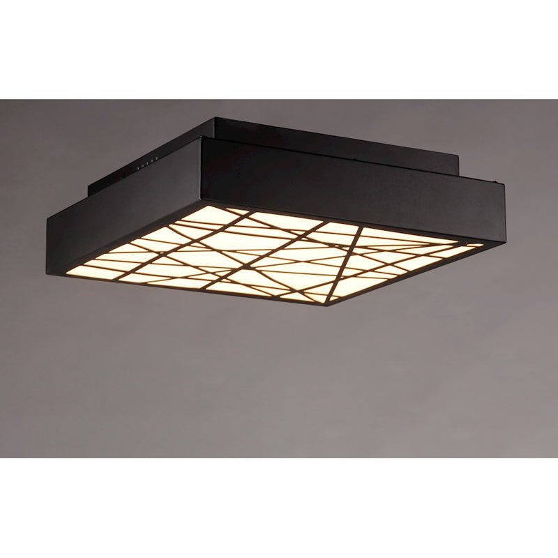 ET2 Lighting Intersect Large Flush Mount, Black