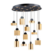 ET2 Lighting Nob LED 12-Light Pendant, Black/Gold