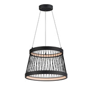 ET2 Lighting Loom 2 Light 20" LED Pendant, Black - E20982-BK