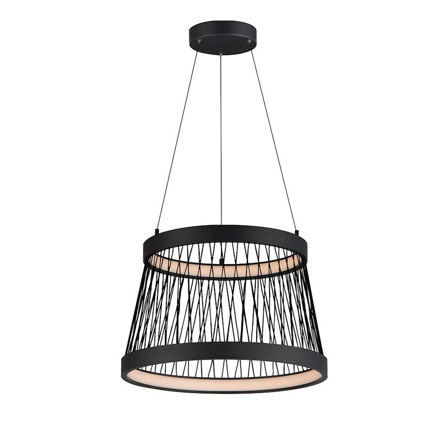 ET2 Lighting Loom 2 Light 20" LED Pendant, Black - E20982-BK