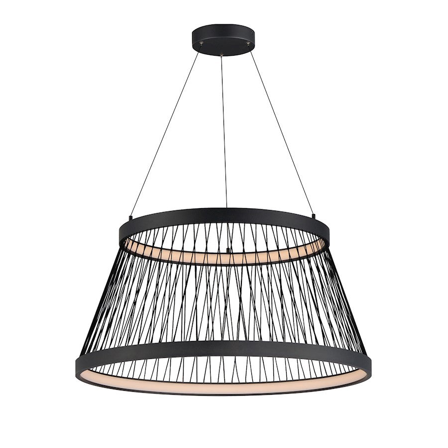 ET2 Lighting Loom Large 2 Light LED Pendant, Black - E20983-BK