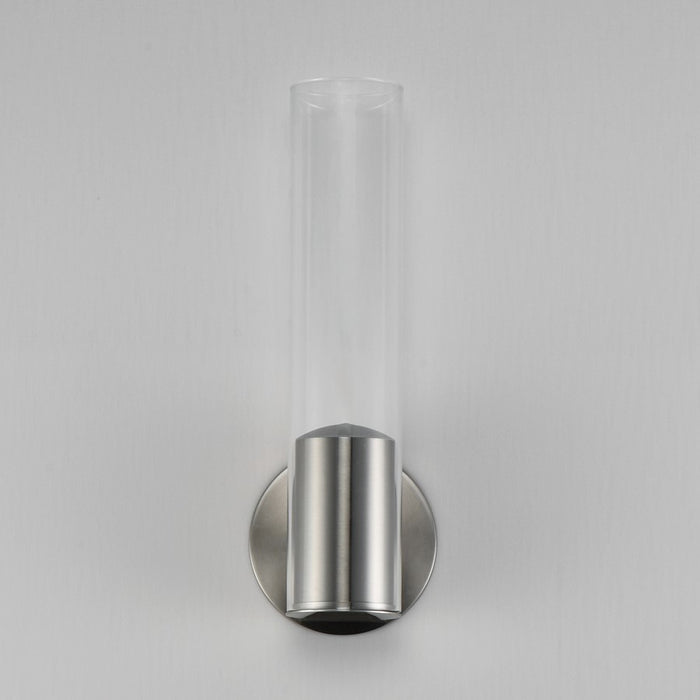 ET2 Lighting Highball Wall Sconce, Satin Nickel/Clear