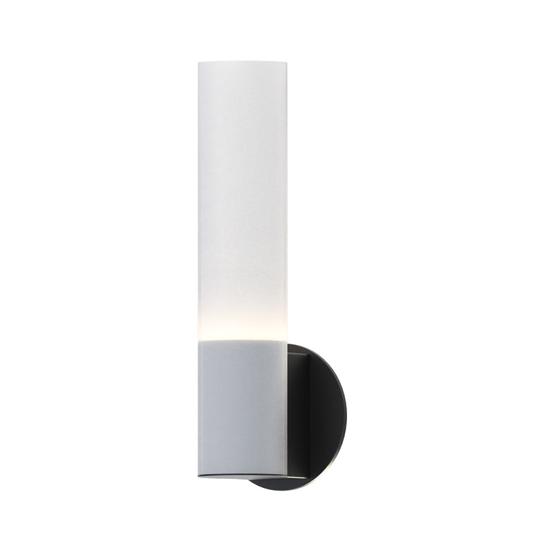 ET2 Lighting Highball 1 Light Wall Sconce, Black/Translucent Frost