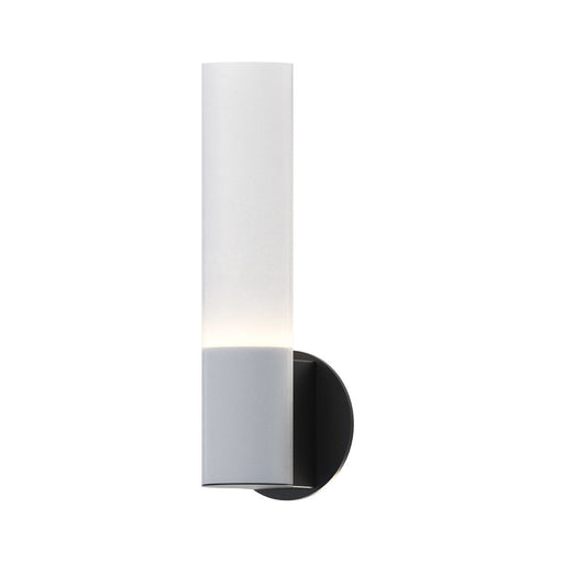 ET2 Lighting Highball 1 Light Wall Sconce, Black/Translucent Frost - E21180-54BK