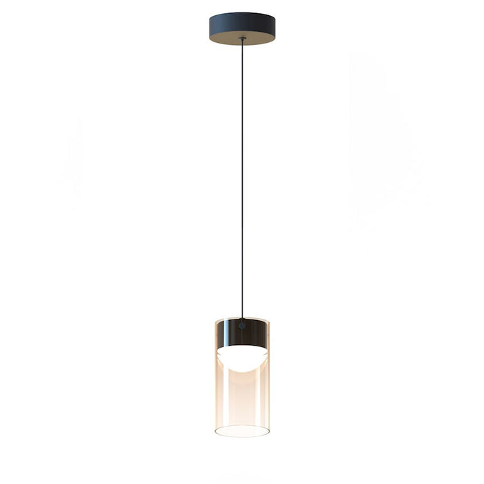 ET2 Lighting Highball 1 Light LED Mini Pendant, Gunmetal/Amber - E21181-05GM