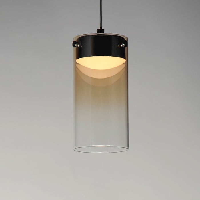 ET2 Lighting Highball 1 Light LED Mini Pendant, Gunmetal/Amber