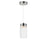 ET2 Lighting Highball 1 Light Mini Pendant, Satin Nickel/Clear - E21181-18SN