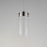 ET2 Lighting Highball 1 Light Mini Pendant, Satin Nickel/Clear