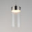 ET2 Lighting Highball 1 Light Mini Pendant, Satin Nickel/Clear