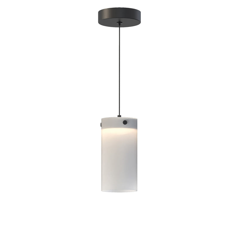 ET2 Lighting Highball 1Lt 8.5" Mini Pendant, Blk/Translucent Frost
