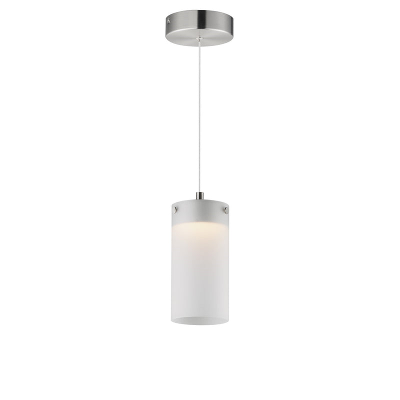 ET2 Lighting Highball 1Lt 8.5" Mini Pendant, Nk/Translucent Frost