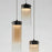 ET2 Lighting Highball 3 Light LED Pendant, Gunmetal/Amber