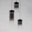 ET2 Lighting Highball 3 Light LED Pendant, Gunmetal/Smoke