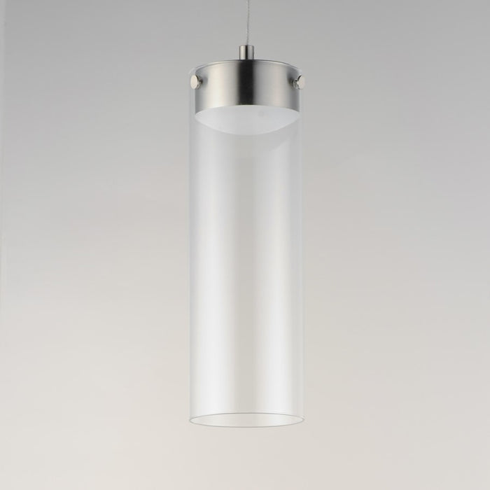 ET2 Lighting Highball Multi-Light Pendant, Satin Nickel/Clear