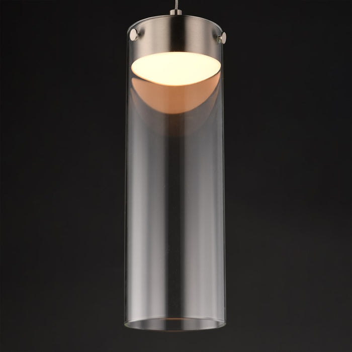 ET2 Lighting Highball Multi-Light Pendant, Satin Nickel/Clear