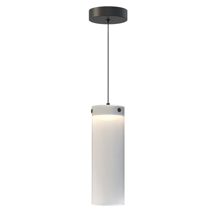 ET2 Lighting Highball 1Lt 12.5" Mini Pendant, Blk/Trans Frost - E21184-54BK