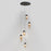 ET2 Lighting Highball 5 Light LED Pendant, Gunmetal/Amber