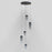 ET2 Lighting Highball 5 Light LED Pendant, Gunmetal/Smoke