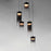 ET2 Lighting Highball 5 Light LED Pendant, Gunmetal/Smoke