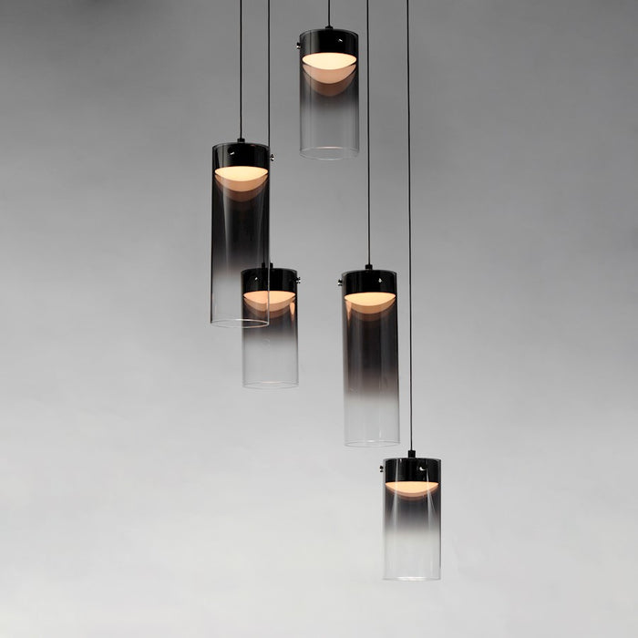 ET2 Lighting Highball 5 Light LED Pendant, Gunmetal/Smoke