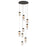 ET2 Lighting Highball 9 Light LED Pendant, Gunmetal/Amber - E21189-05GM