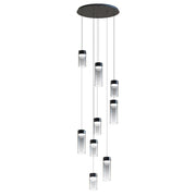 ET2 Lighting Highball 9 Light LED Pendant, Gunmetal/Smoke - E21189-142GM