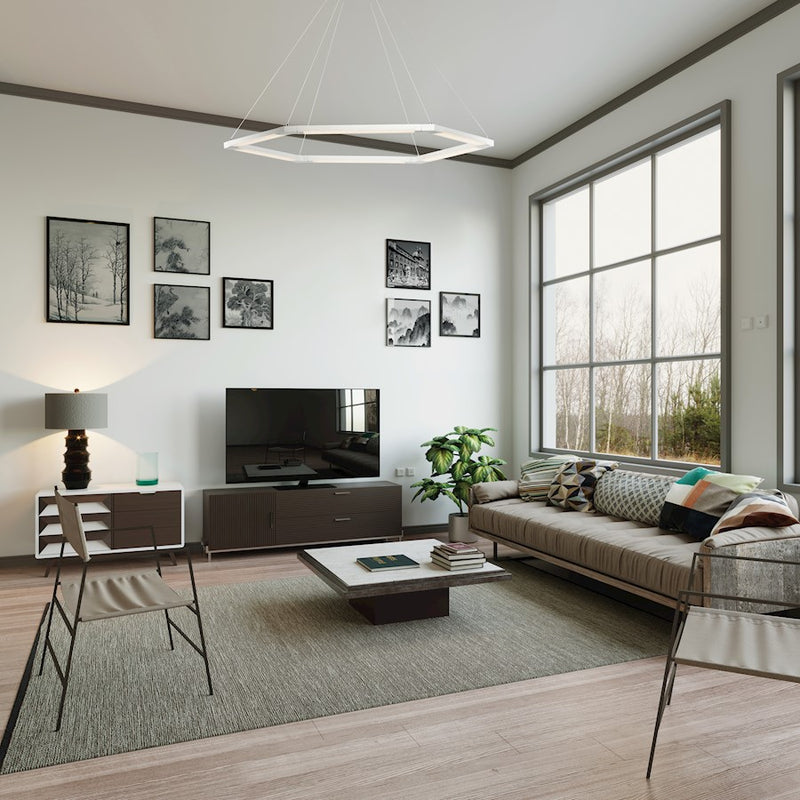 ET2 Lighting Rotator 1-Light LED Pendant in Matte White