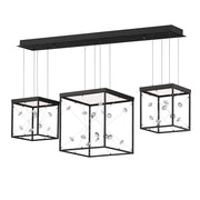 ET2 Lighting Entanglement 1 Light LED Pendant, Black/Crystal - E21251-20BK