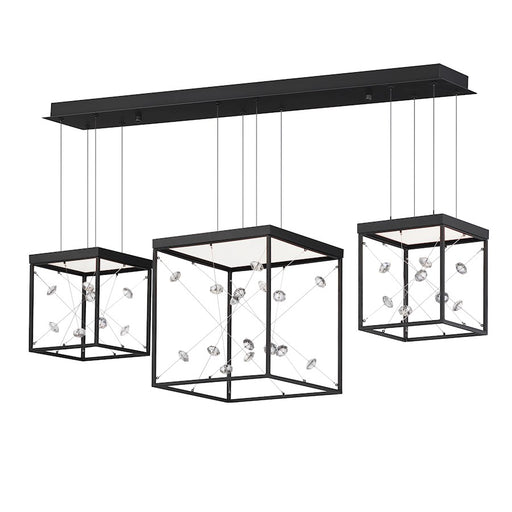 ET2 Lighting Entanglement 1 Light LED Pendant, Black/Crystal - E21251-20BK